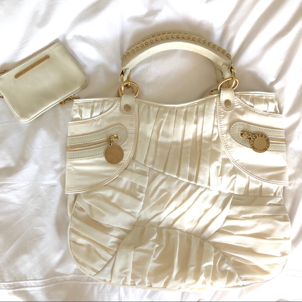 Stella McCartney Ruched Studded Bag with Wallet